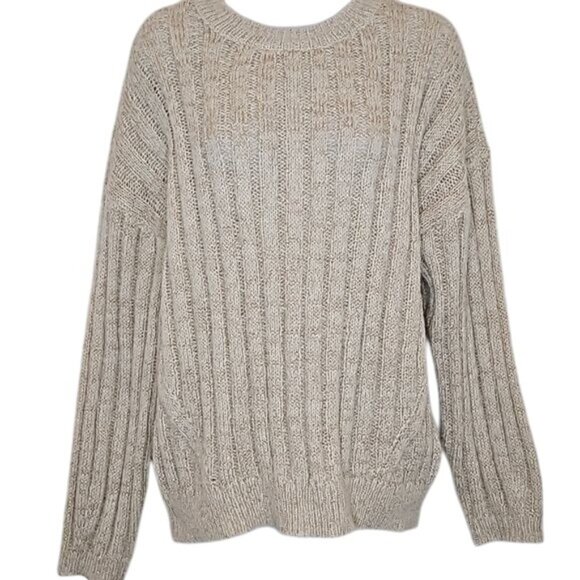 Vero Moda Gold Speck Sweater Size Medium New Neutral Sparkle Holiday Office - Picture 2 of 9